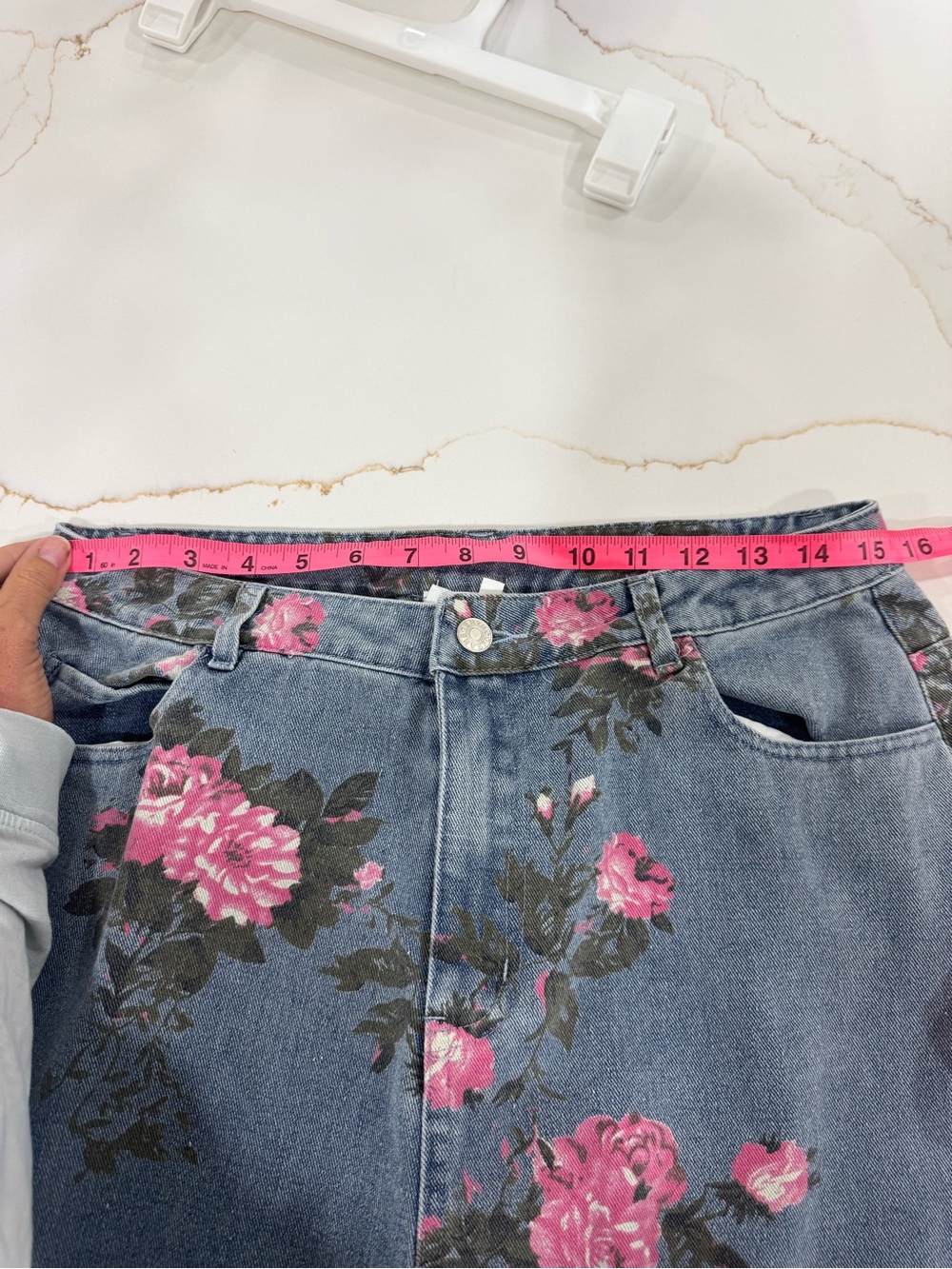 entro Pink Floral Wide-Leg Denim Jeans - Picture 3 of 6